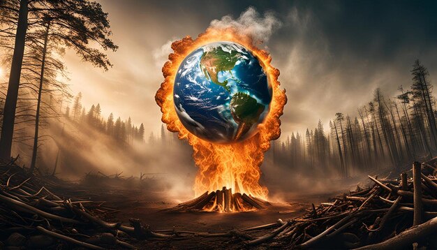 global-warming-earth-with-deforestation-smoke_1170794-468500